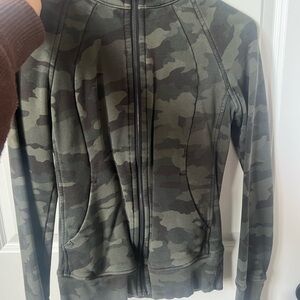lululemon athletica Green Camo Full-Zip Hoodie